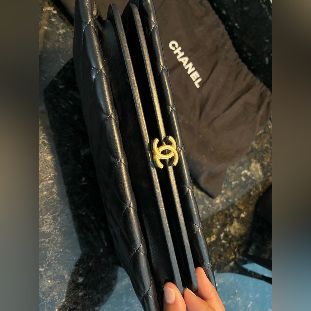 Chanel quilted clutch
